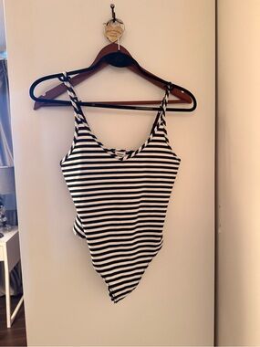 Sunday Best Black & White Striped Kids One-Piece